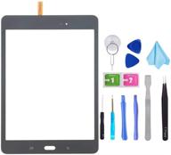 🔧 high-quality black touch screen digitizer glass replacement for samsung galaxy tab a 8.0 sm-t350 t350 (no lcd) incl. tools & adhesive logo