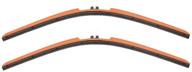 autotex clix wipers - orange carbon fiber automotive wiper blades - universal clip on replacement windshield-wipers - all-weather - wiper blade starter set with c clips (14in/14in) logo