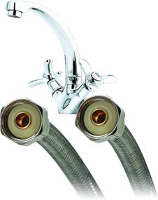 img 1 attached to 🚰 Fluidmaster B4F30 Stainless Steel Braided Faucet Connector - 1/2 F.I.P. Thread x 1/2 F.I.P. Thread, 30-Inch Length