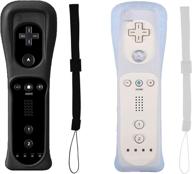 🎮 enhance your wii u gaming experience with the black and white remote controller 2-pack logo