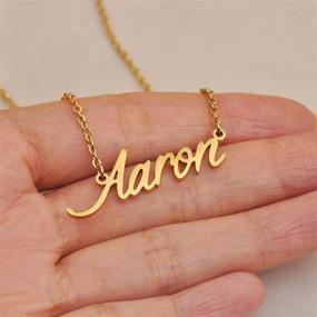 img 1 attached to 💍 Custom Initial Pendant and Name Necklaces: Personalized Jewelry for Women and Girls by HUAN XUN