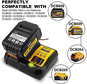 img 3 attached to ⚡️ Зарядное устройство для литиево-ионных аккумуляторов Dewalt 20V и 60V MAX - замена - DCB112 DCB201 DCB200 DCB612 DCB609-2 DCB609 DCB606 DCB606-2 DCB208 DCB206 DCB206-2 DCB205 DCB205-2 DCB204 DCB203