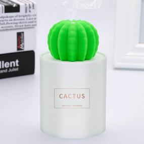 img 1 attached to Alicacho USB Mini Cool Mist Humidifier with Night Light - Cactus Design, 160ml Water Tank for Single Room, Office, Car - Timed Auto Shutdown Feature Included (Cactus with Nightlight)