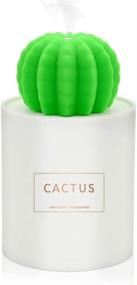 img 2 attached to Alicacho USB Mini Cool Mist Humidifier with Night Light - Cactus Design, 160ml Water Tank for Single Room, Office, Car - Timed Auto Shutdown Feature Included (Cactus with Nightlight)