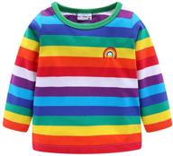 littlespring rainbow sleeve boys' t-shirt: vibrant months apparel for fashionable kids logo