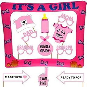 img 4 attached to 🌸 Lago Retail It's a Girl Baby Shower Photo Booth Props with Inflatable Picture Frame - Easy Set-up, Extra Large - 23 Count