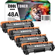 ✏️ cool toner compatible replacement for hp 48a cf248a toner cartridge - 4-pack, black, pro m15w mfp m29w m28w, m15a m28a m29a m16a m16w m15 m29 m28-m31 printer ink logo