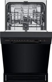 img 1 attached to 🍽️ Frigidaire 18 inch ADA Compact Front Control Dishwasher - Black with Dual Spray Arms, 52 decibels, room-of-choice delivery included