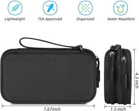 img 3 attached to Double-Layered Travel Cable Organizer Bag - Portable Electronic Accessories Storage Case, ideal for Hard Drive, Power Adapter, Cellphone, Mouse, Cables, Cosmetics and more - in sleek Black color