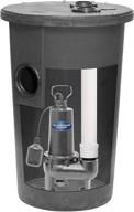💧 superior pump 93015-u cast iron tethered float switch sewage pump with basin kit, 0.5 hp, black logo