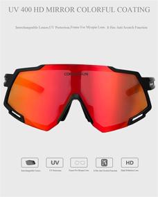 img 3 attached to 🕶️ COMAXSUN Polarized Cycling Sunglasses with 5 Lens Anti-UV400, Unisex Sports Glasses for Men and Women, Ideal for Baseball, Running, Fishing