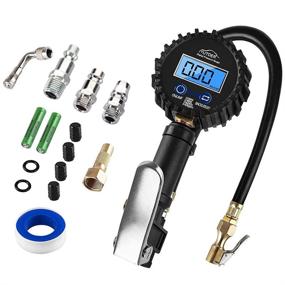 img 4 attached to 🚗 AUTDER Heavy Duty Digital Tire Pressure Gauge with Air Compressor Accessories - 235PSI, Quick Connect & Release Lock Air Chuck, Tire Inflator Deflate Gauge for Truck, Car, SUV, RV, Motorcycle