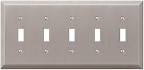 img 4 attached to 🏡 Stylish AMERELLE 163T5BN Century Quintuple Toggle Steel Wallplate in Brushed Nickel - Enhance Your Home Décor
