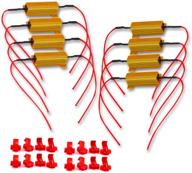 🔌 zone tech 50w 6ohm led load resistor kit - 8-pieces high-quality load resistors for led turn signals, license plate lights, and drl - fix hyper flash, warning cancellation - seo-friendly logo