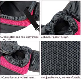 img 3 attached to 🐾 Patience Pet Dog Sling Carrier: Breathable Mesh Travel Sling Bag for Safe Traveling with Small Dogs & Cats