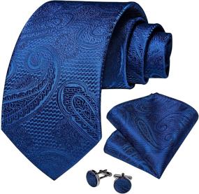 img 3 attached to 👔 DiBanGu Men's Accessories: Necktie, Pocket Square, and Cufflinks Collection with Cummerbunds & Pocket Squares