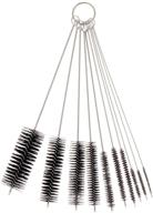 🧹 pipe cleaners homewinner: 8 inch nylon bottle straw cleaning brush set with stainless steel handle - flexible tube brushes in multiple sizes - set of 10 logo