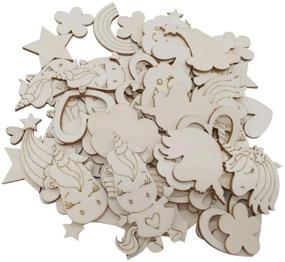 img 4 attached to Amosfun Unicorn Unfinished Cutouts Decoration