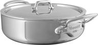 🍳 mauviel made in france m'cook 5 ply stainless steel 3.4-quart rondeau with lid: premium french cookware with cast stainless steel handle logo