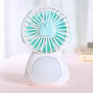 jisulife cute puppy fan - portable handheld fan with 4000 mah battery, 7 blades & adjustable night light- ideal gift for kids, travel & outdoor (blue) логотип