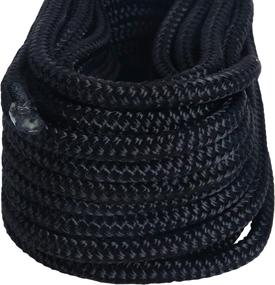 img 1 attached to Amarine Made 2-Pack of 3/4 Inch 25 FT Double Braid 🚢 Nylon Dockline Mooring Rope—High Load Capacity: 1900 lbs, Ultimate Strength: 9500 lbs