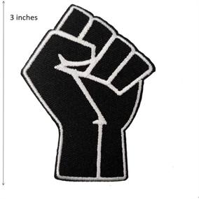 img 1 attached to ✊🏿 Black Power Embroidered Fist Patch Set - DIY Iron On/Sew On Patches with Cute-Patch BLM Design, 2 Pieces