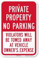 smartsign private property violators reflective logo