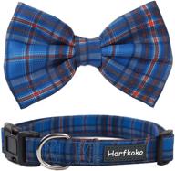 🐶 pet heroic grid bowtie collar: adjustable & stylish collars for dogs and cats in 3 sizes logo