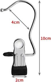 img 3 attached to 🧦 Frezon 30 Pack Boot Hanger for Closet, Laundry Hooks with Clips, Boot & Clothes Holder, Hanging Clips, Portable Multi-Functional Hangers with Single Clip Space Saving for Jeans, Hats, Tall Boots, Towels (Black)