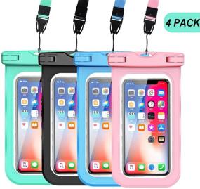img 4 attached to 📱 GLBSUNION Waterproof Phone Pouch 4-Pack - IPX8 Universal Waterproof Case, Underwater Dry Bag Protective Pouch for Pools, Beach, Kayaking, Travel - Protects iPhone 12, 11 Pro, XS MAX, XR, X, 8, Pro Plus - Up to 6.9
