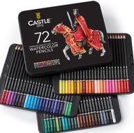 🖌️ превосходный набор цветных карандашей castle art supplies из 72 предметов для взрослых, художников и профессионалов - яркие цвета, красивые смешивающие эффекты и премиум-грифели художника - улучшите художественные творения с помощью воды логотип