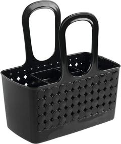 img 3 attached to 🚿 iDesign Orbz Small Divided Shower Caddy for College Dorm, Black - Convenient Bathroom Tote for Shampoo, Conditioner, Soap, Cosmetics & More