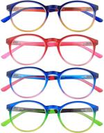 👓 yogo vision reading glasses for women - fashionable 4 pack multicolor readers with durable frames and anti-scratch lenses logo