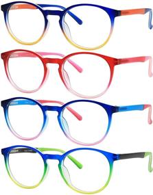 img 1 attached to 👓 Yogo Vision Reading Glasses for Women - Fashionable 4 Pack Multicolor Readers with Durable Frames and Anti-Scratch Lenses