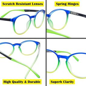 img 2 attached to 👓 Yogo Vision Reading Glasses for Women - Fashionable 4 Pack Multicolor Readers with Durable Frames and Anti-Scratch Lenses