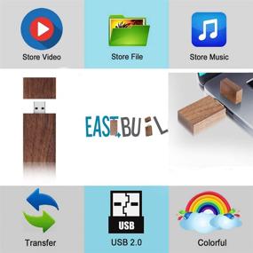 img 3 attached to 20 Пачек по 4 ГБ Грецкого ореха Деревянные флеш-накопители, EASTBULL Оптовые USB-накопители | Высокоскоростное хранение USB 2.0 | Темно-коричневый