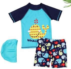 img 4 attached to Digirlsor Rashguard Sleeve Swimsuit Little Boys' Clothing for Swim
