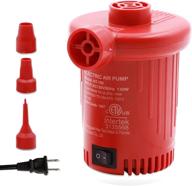 🔌 portable electric air pump, fast inflatable and deflatable, multi-nozzle design, ac110/120v air pump for inflatable beds, pools, and swimming toys логотип