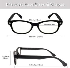 img 1 attached to 👓 Protect Your Eyes with EYE MD Classic Rectangular No Blue Light Reading Glasses - Ideal for Women and Men - 48mm Lens Size