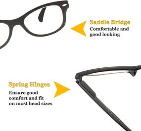 img 2 attached to 👓 Protect Your Eyes with EYE MD Classic Rectangular No Blue Light Reading Glasses - Ideal for Women and Men - 48mm Lens Size
