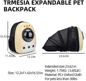 img 3 attached to 🐱 TRMESIA Clear Bubble Expandable Cat Carrier Backpack– Perfect for Travel, Hiking, and Walking with Cats and Dogs!