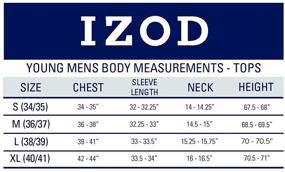 img 1 attached to IZOD Uniform Sleeve Burgundy X Large Men's Clothing