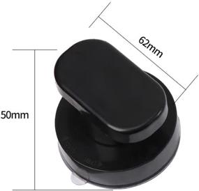 img 1 attached to 🚪 High-Performance Suction Cup Glass Mirror Door Handle for Refrigerator, Bathroom, and Kitchen Drawers - Strong Suction Cup Wall Hanging Handrail for Bathtubs and Showers - Small Black Cabinet Handle Suction Cup