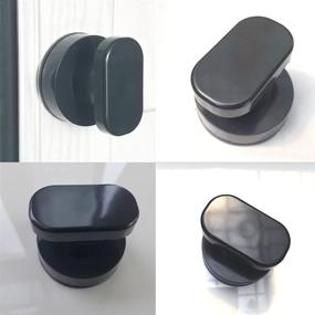 img 2 attached to 🚪 High-Performance Suction Cup Glass Mirror Door Handle for Refrigerator, Bathroom, and Kitchen Drawers - Strong Suction Cup Wall Hanging Handrail for Bathtubs and Showers - Small Black Cabinet Handle Suction Cup