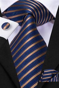 img 2 attached to Dubulle Blush Pocket Square Cufflinks - Stylish Men's Accessories for Versatile Fashion