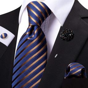 img 3 attached to Dubulle Blush Pocket Square Cufflinks - Stylish Men's Accessories for Versatile Fashion