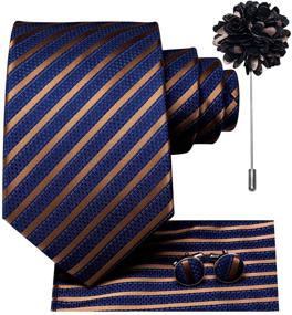 img 4 attached to Dubulle Blush Pocket Square Cufflinks - Stylish Men's Accessories for Versatile Fashion