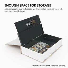 img 3 attached to 🔒 KYODOLED Combination Lock Diversion Book Safe, Money Hideaway Box, Secret Hidden Metal Lock Box, Collection Box, 9.5"x6.2"x2.2", France