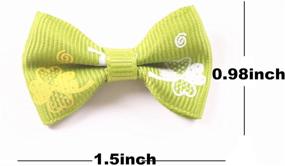 img 1 attached to 🎀 YAKA 60pcs (30 pairs) 1.5-inch Grosgrain Ribbon Mini Bow Ties - Craft Rose Appliques for Wedding Hair Bow DIY Decor - 30 Color Options (Style 1)