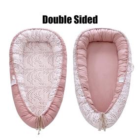 img 3 attached to 👶 Rain Baby Lounger - Portable Newborn Nest Bed with Elegant Fabric, Adjustable for Bassinet and Crib - Soft Breathable Baby Lounger, Perfect Newborn Shower Gift